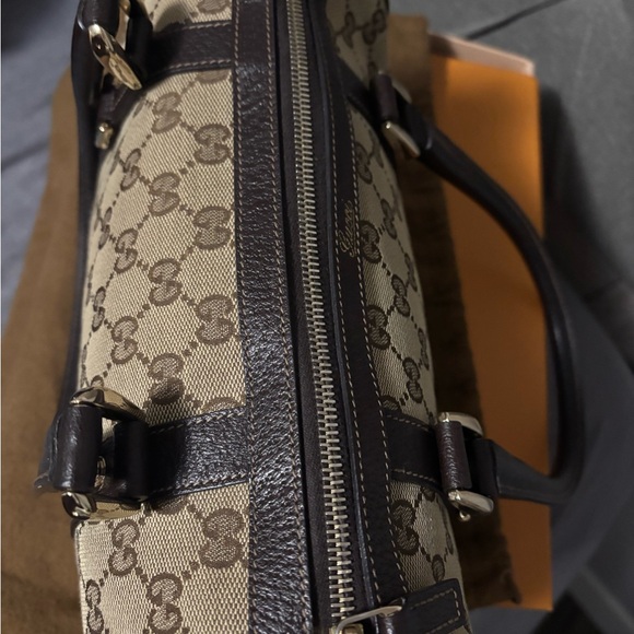 Gucci Brown Monogram Canvas Handbag - Picture 7 of 16